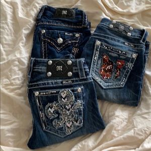 Lot of 3 Miss Me Jeans